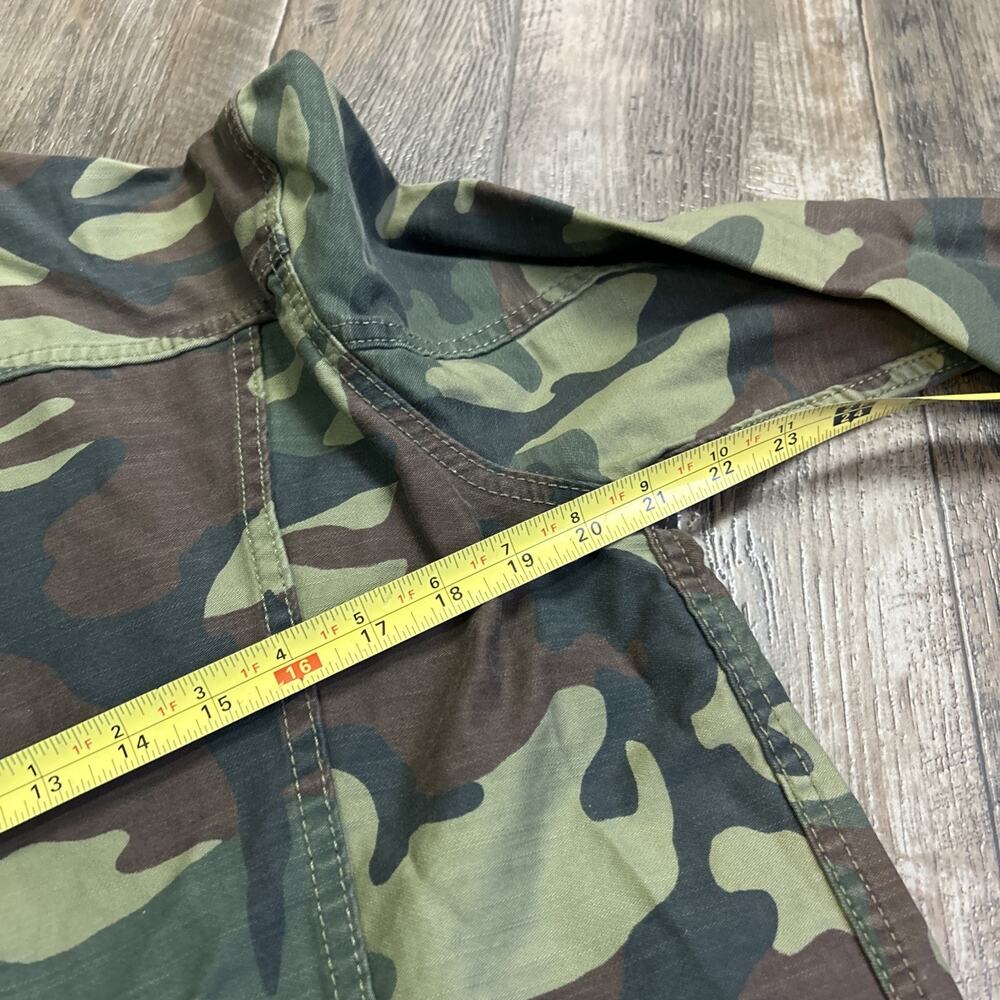 Levi's Camo Trucker Jacket Mens Size M Green Brown Woodland Camouflage - Picture 6 of 6